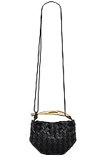 Bottega Veneta Mini Sardine Bag in Black & Muse Brass, view 1, click to view large image.
