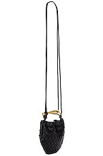 Bottega Veneta Mini Sardine Bag in Black & Muse Brass, view 4, click to view large image.