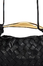 Bottega Veneta Mini Sardine Bag in Black & Muse Brass, view 7, click to view large image.