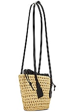 Bottega Veneta Small Arco Basket Bag in Natural & Black, view 4, click to view large image.