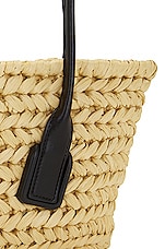Bottega Veneta Small Arco Basket Bag in Natural & Black, view 7, click to view large image.