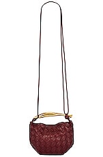 Bottega Veneta Mini Sardine Bag in Barolo & Muse Brass, view 3, click to view large image.