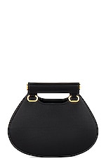 Bottega Veneta Small Fisherman Bag in Black & Muse Brass, view 4, click to view large image.