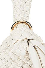 Bottega Veneta Mini Piero Bag in White & Muse Brass, view 7, click to view large image.