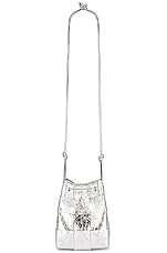 Bottega Veneta Small Bucket Crossbody Bag in Silver & Silver, view 1, click to view large image.
