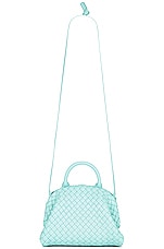 Bottega Veneta Mini Handle Bag in Celadon & Gold, view 1, click to view large image.