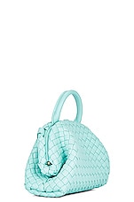 Bottega Veneta Mini Handle Bag in Celadon & Gold, view 5, click to view large image.