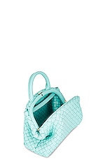 Bottega Veneta Mini Handle Bag in Celadon & Gold, view 6, click to view large image.
