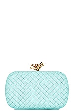 Bottega Veneta Knot Minaudiere Clutch in Black & Muse Brass