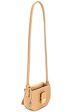 Bottega Veneta Mini Desiree Crossbody Bag in Almond & Muse Brass, view 4, click to view large image.