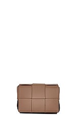Bottega Veneta Candy Cassette Shoulder Bag in Taupe Grey & Gold, view 3, click to view large image.