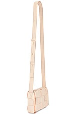 Bottega Veneta Small Cassette Shoulder Bag in Macaroon & Gold, view 4, click to view large image.
