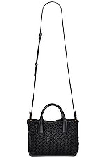Bottega Veneta Mini Cabat Tote Bag in Black & Gold, view 1, click to view large image.