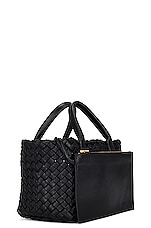 Bottega Veneta Mini Cabat Tote Bag in Black & Gold, view 5, click to view large image.