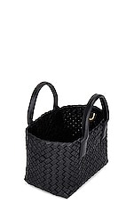 Bottega Veneta Mini Cabat Tote Bag in Black & Gold, view 6, click to view large image.