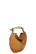 Bottega Veneta Sardine Top Handle Bag in Acorn & Muse Brass, view 4, click to view large image.