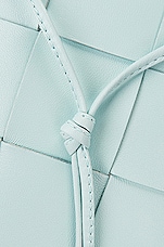Bottega Veneta Small Crossbody Bucket Bag in Teal Washed & Gold, view 7, click to view large image.