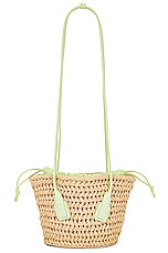 Bottega Veneta Small Arco Basket Tote Bag in Natural, Fennel, & Gold, view 1, click to view large image.