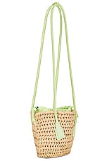 Bottega Veneta Small Arco Basket Tote Bag in Natural, Fennel, & Gold, view 4, click to view large image.
