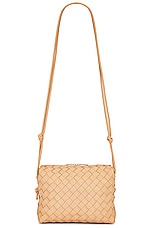 Bottega Veneta Small Loop Crossbody Bag in Almond & Gold, view 1, click to view large image.