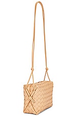 Bottega Veneta Small Loop Crossbody Bag in Almond & Gold, view 4, click to view large image.