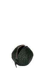 Bottega Veneta Mini Mava Crossbody Bag in Dark Green & Muse Brass, view 5, click to view large image.