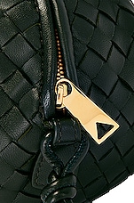 Bottega Veneta Mini Mava Crossbody Bag in Dark Green & Muse Brass, view 7, click to view large image.