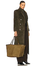 Bottega Veneta Large Flip Flap Tote Bag in Mud & Muse Brass, view 2, click to view large image.