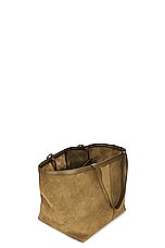 Bottega Veneta Large Flip Flap Tote Bag in Mud & Muse Brass, view 5, click to view large image.