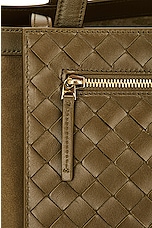Bottega Veneta Large Flip Flap Tote Bag in Mud & Muse Brass, view 7, click to view large image.