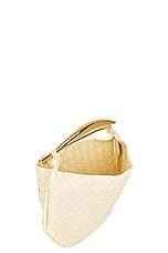 Bottega Veneta Small Sardine Bag in Camomile & Muse Brass, view 5, click to view large image.