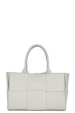 Bottega Veneta Small Arco Tote Bag in Agate Grey & Gold, view 3, click to view large image.