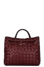 Bottega Veneta Small Andiamo Bag in Barolo & Muse Brass, view 4, click to view large image.