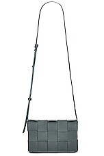 Bottega Veneta Small Cassette Crossbody Bag in Slate & Gold | FWRD
