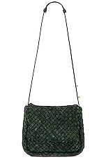 Bottega Veneta Small Cobble Shoulder Bag in Inkwell & Gold, view 1, click to view large image.