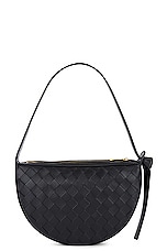 Bottega Veneta Mini Sunrise Bag in Black & Gold, view 2, click to view large image.
