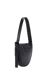 Bottega Veneta Mini Sunrise Bag in Black & Gold, view 3, click to view large image.