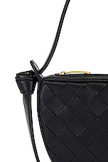 Bottega Veneta Mini Sunrise Bag in Black & Gold, view 6, click to view large image.