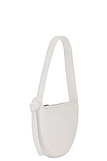 Bottega Veneta Mini Sunrise Bag in White & Gold, view 4, click to view large image.