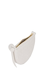 Bottega Veneta Mini Sunrise Bag in White & Gold, view 5, click to view large image.