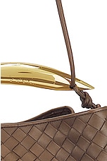 Bottega Veneta Medium Sardine Shoulder Bag in Taupe Grey & Muse Brass, view 6, click to view large image.