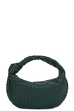 Bottega Veneta Small Jodie Bag in Emerald Green & Gold, view 1, click to view large image.
