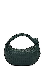 Bottega Veneta Small Jodie Bag in Emerald Green & Gold, view 3, click to view large image.