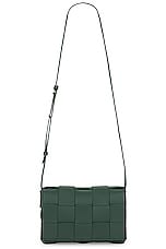 Bottega Veneta Cassette Bag in Emerald Green & Gold, view 1, click to view large image.