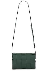 Bottega Veneta Cassette Bag in Emerald Green & Gold, view 3, click to view large image.