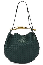 Bottega Veneta Sardine Bag in Emerald Green, view 3, click to view large image.