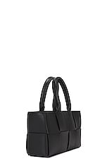 Bottega Veneta Mini East West Arco Tote Bag in Black & Gold, view 5, click to view large image.
