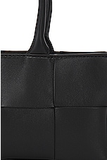 Bottega Veneta Mini East West Arco Tote Bag in Black & Gold, view 8, click to view large image.