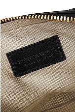 Bottega Veneta Teen Zip Pouch in Black & Gold, view 5, click to view large image.