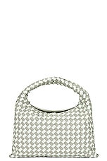 Bottega Veneta Small Hop Bag in Agate Grey & Brass, view 1, click to view large image.